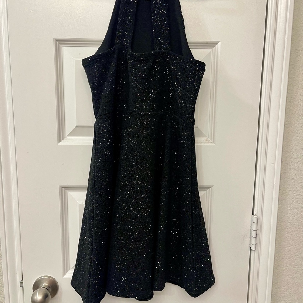 Zunie Black Glitter Kids Formal Dress